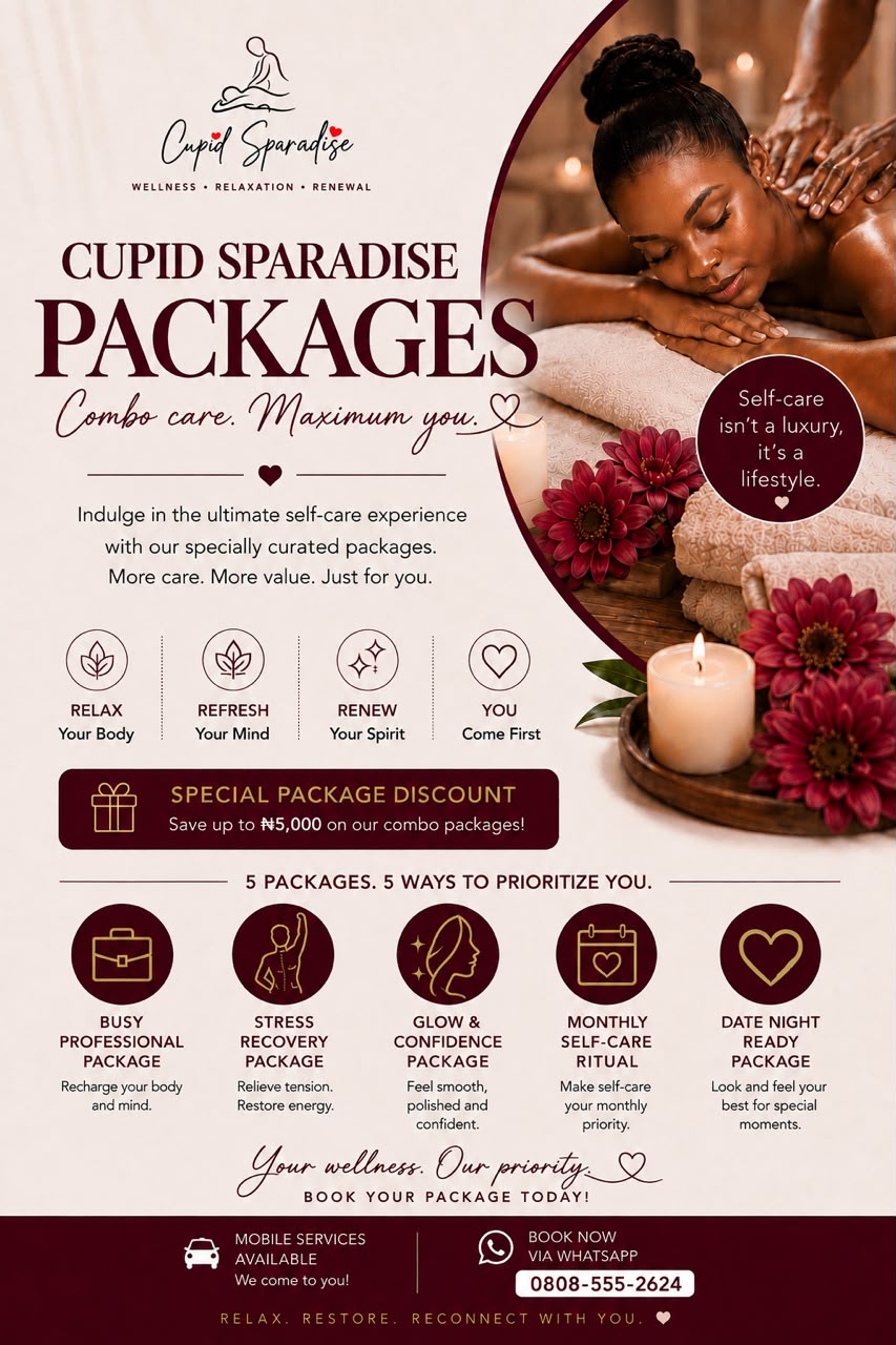 Cupid Sparadise package flyer — Cupid Sparadise Packages Overview